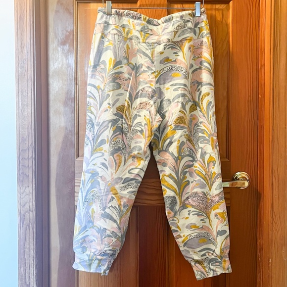 Anthropologie Pastel  Flora Printed Joggers - Picture 5 of 7